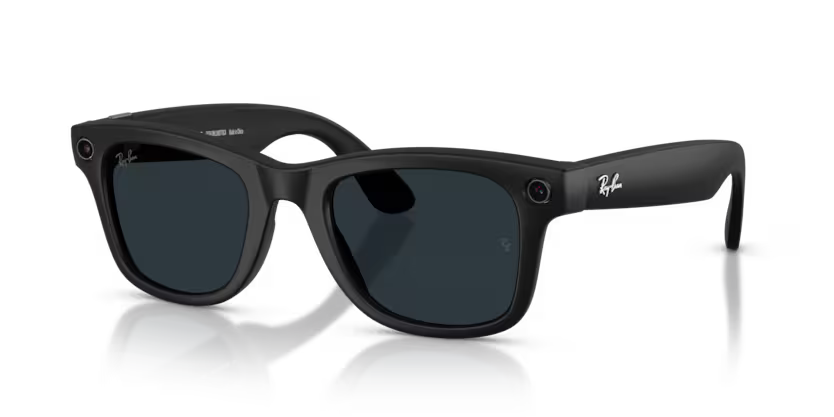 Ray-Ban META Wayfarer (Gen 2) Matte Black Transition Grey Large Size 53