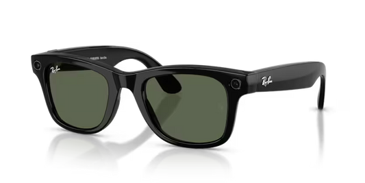 Ray-Ban META Wayfarer (Gen 2) Shiny Black G15 Large Size 53