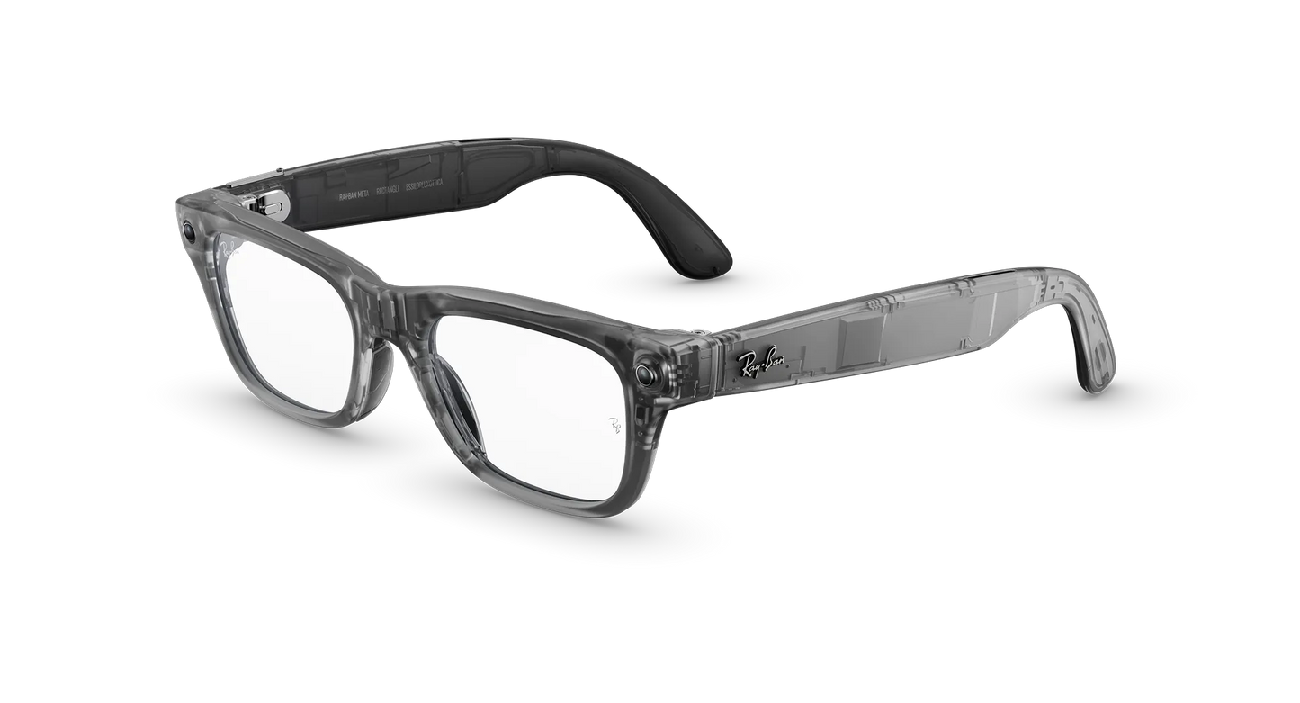 Ray-Ban META Blayzer Optics (Gen 2) Matte Transparent Ice Grey Size 50 PRE-ORDER