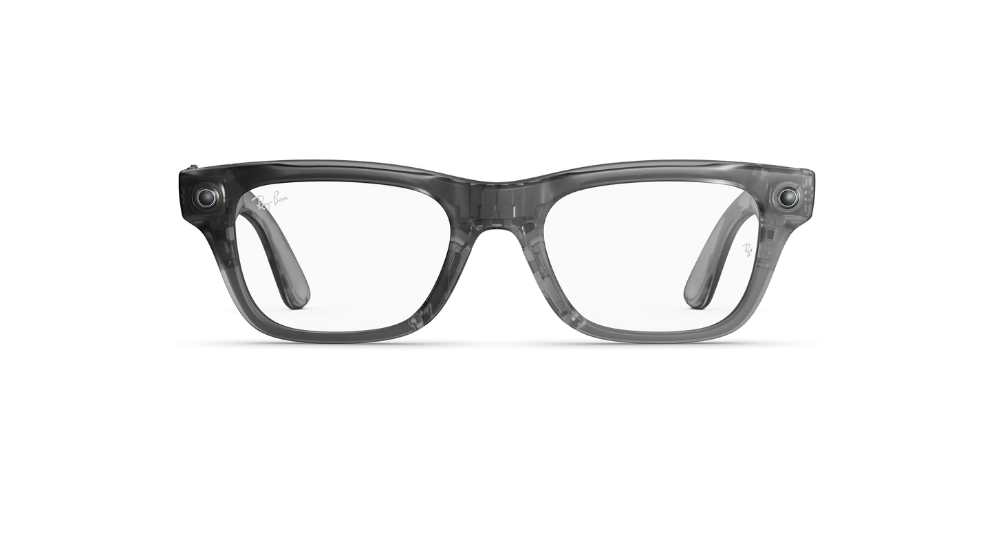 Ray-Ban META Blayzer Optics (Gen 2) Matte Transparent Ice Grey Size 50 PRE-ORDER