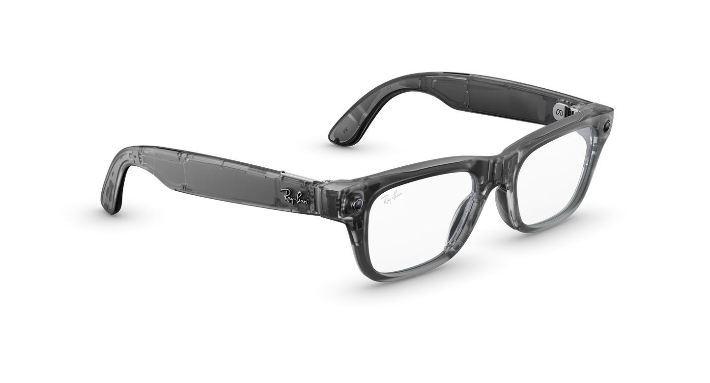 Ray-Ban META Blayzer Optics (Gen 2) Matte Transparent Ice Grey Size 50 PRE-ORDER