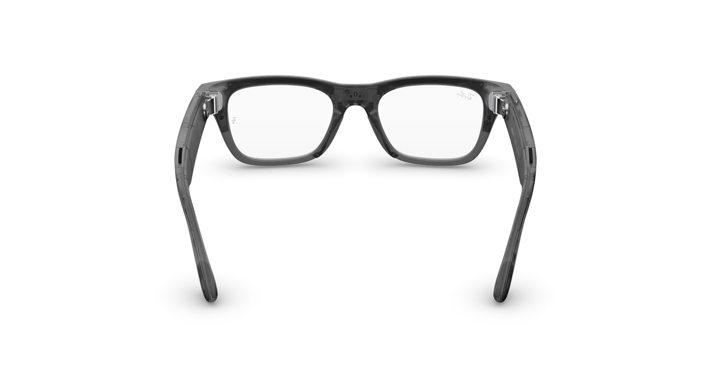 Ray-Ban META Blayzer Optics (Gen 2) Matte Transparent Ice Grey Size 50 PRE-ORDER