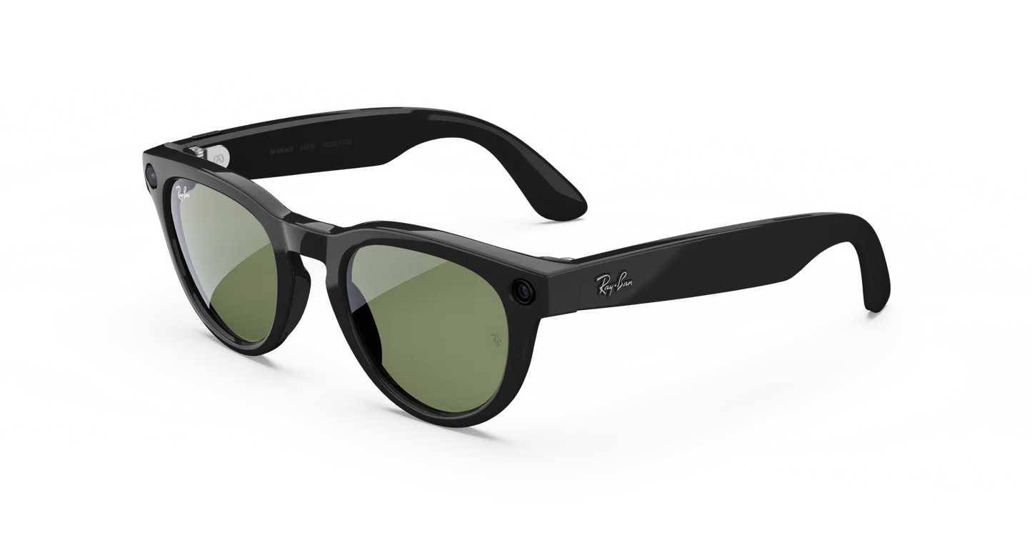 Ray-Ban META Headliner (Gen 2) Shiny Black G15 Lenses Low Bridge Fit